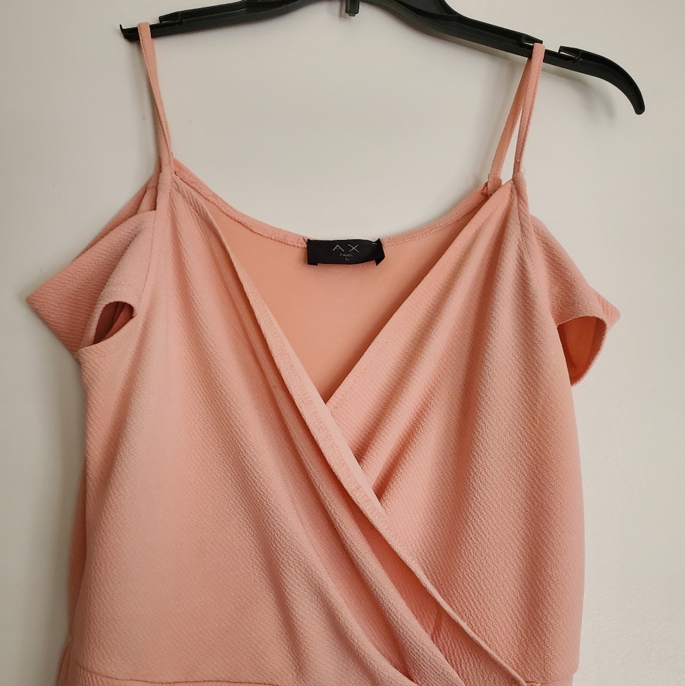 SOLD AX Paris | Cold shoulder Faux Wrap dress - Picture 7 of 14